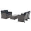 Ensemble de conversation de patio Betsi pour 4 personnes avec coussins-668420644