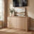 Curved Edge 55.12" Width MDF 4-Door Buffet Storage Cabinet-525762640