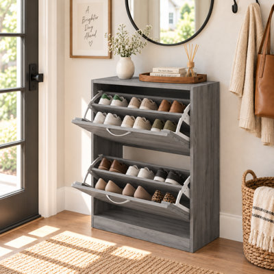 10 Pair Flip Down Shoe Storage