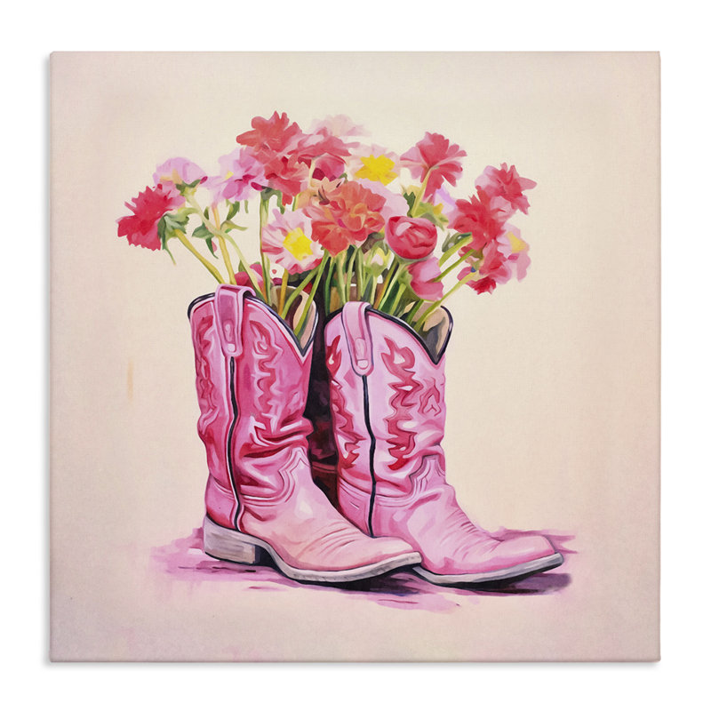 «Pink Blossom», art mural sur toile par Andrea Haase, H 24 po x l 24 po