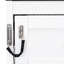 Lit mural simple blanc et brun avec éclairage à DEL, armoire pliable, bois massif, ouverture hydraulique lisse, idéal pour les espaces de travail à la maison dans les petites résidences, bois, système, dortoirs de bonne étude-648678574