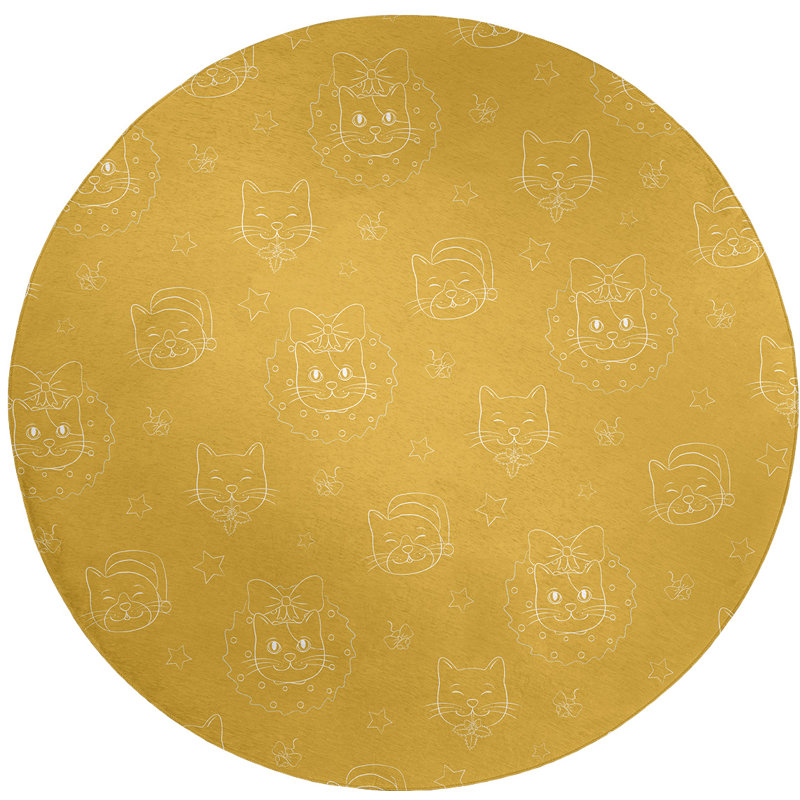 Chenille Indoor Rug, Round 5'