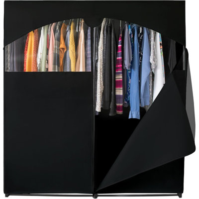 Garde-robe portable avec tringle en métal
