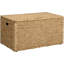Coffre de rangement robuste en osier de jacinthe d'eau Ved avec 2 charnières de sécurité et cadre en métal, H 18,5 po x l 36 po x P 20 po, naturel-85679093-121071241