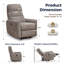 Fauteuil inclinable électrique de 32 po avec repose-tête réglable et tissu respirant (ensemble de 2)