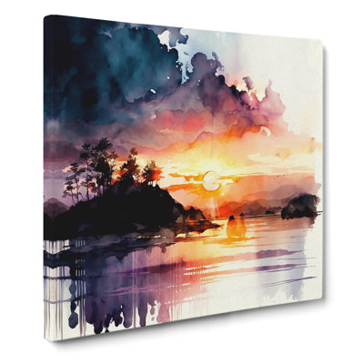 Sunrise Watercolour - Wrapped Canvas