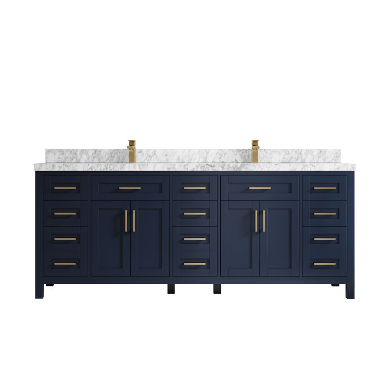 84 po Cambridge X P 22 po De meuble-lavabo double D Marbre de Carrare