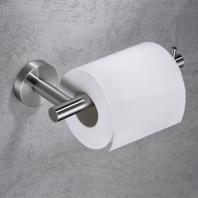 Porte-papier hygiénique mural pour salle de bain, Nickel brossé