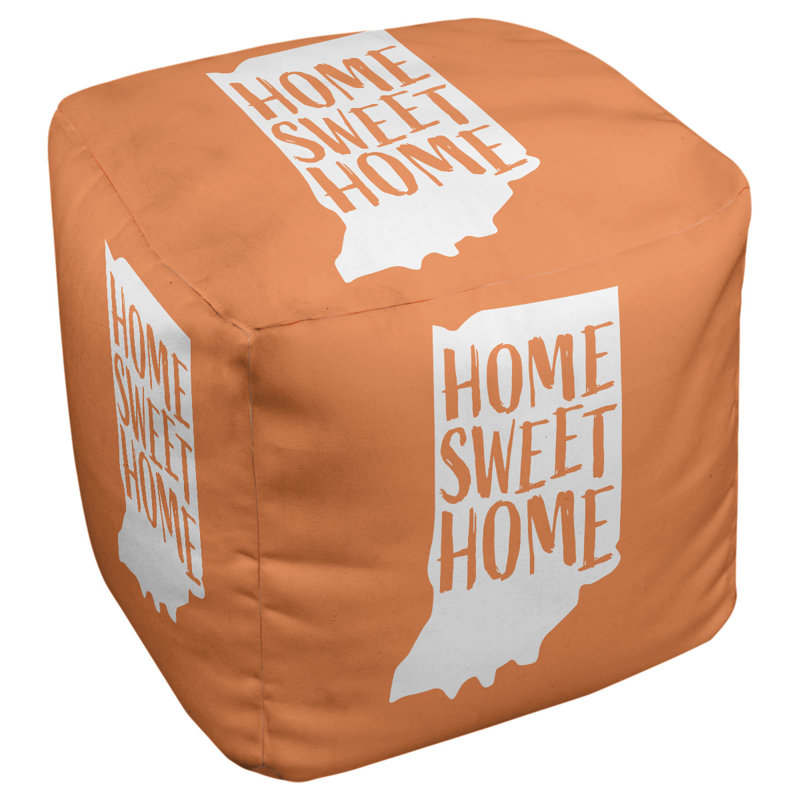 Repose-pieds cube the home indiana indiana, Orange