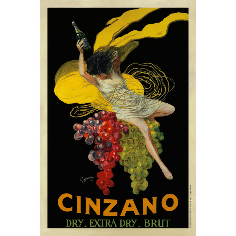 Cinzano, 1920 - Wrapped Canvas Print, 18" H x 12" W
