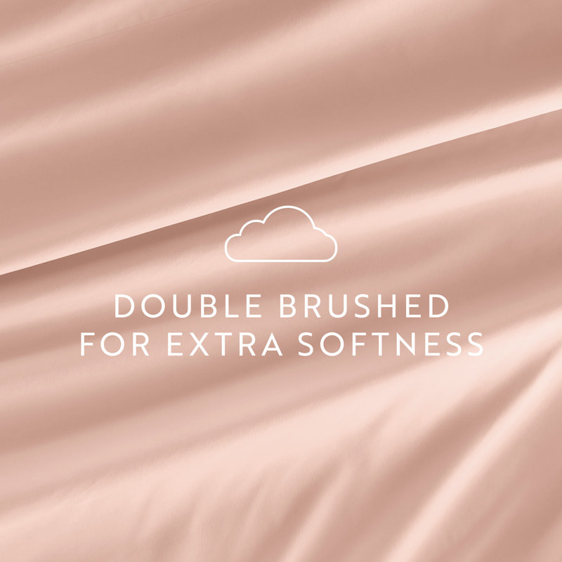 Sheet Set Solid Microfiber Ultra Soft Bedding, King Sheet Set with 2 Pillowcases, Blush