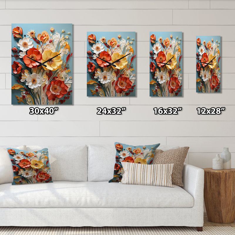 Horloge murale Buttercups Merge III, Petit