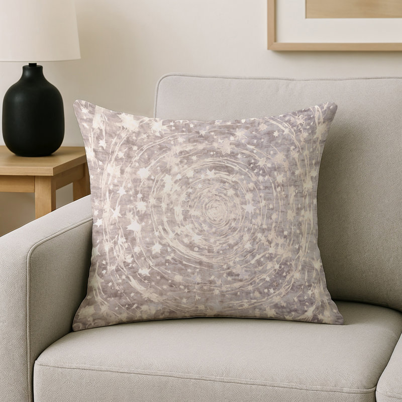 Coussin décoratif intérieur et extérieur Modern, Gris abstrait 55, Carré 16 po