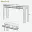Console de style rétro avec coins arrondis, 3 tiroirs et pieds épais-1609157411
