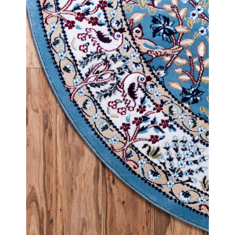 Tapis traditionnel Kelayeh couleur azur