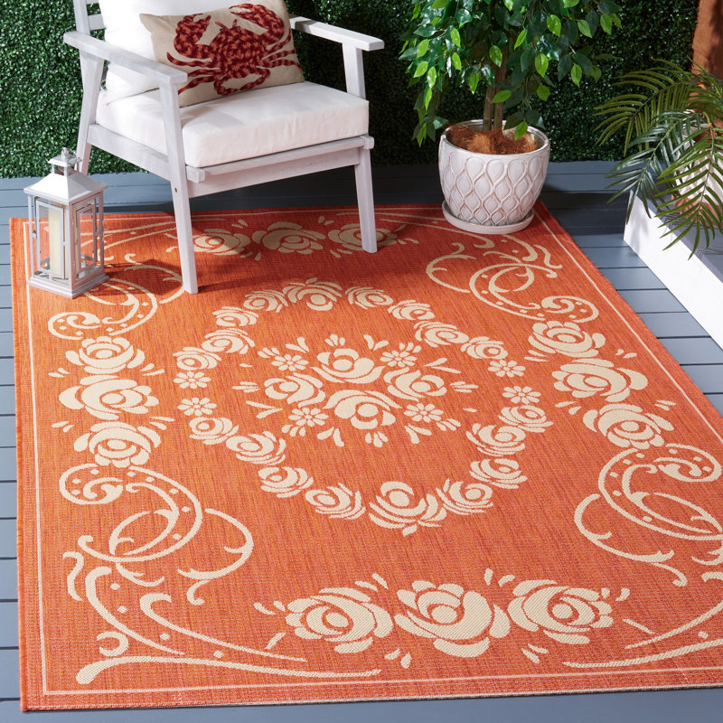 Herefordshire Performance Floral Indoor/Outdoor Area Rug, Rectangle 5'3" x 7'7"