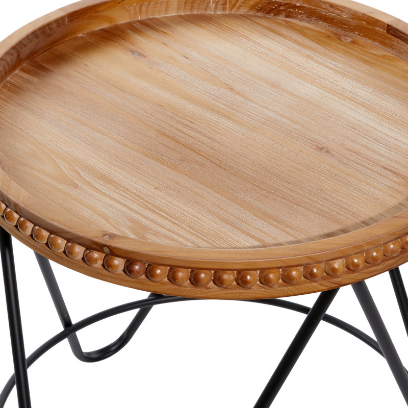 Solid Wood Tray Top Nesting Tables