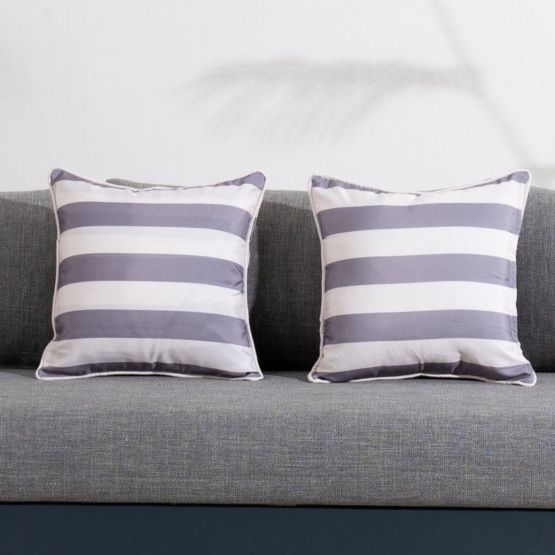 Pontoise Striped Square Scatter Pillow Covers (2Pcs)
