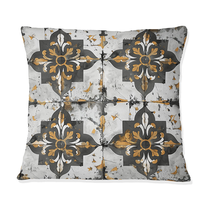 Coussin Rustic Tiles I - Farmhouse, H 16 po x l 16 po