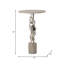Table d'appoint moderne en métal et marbre avec base sculpturale en aluminium, table d'appoint contemporaine au design épuré et plateau en marbre pour la décoration intérieure - Argent-1961844331-1961844330