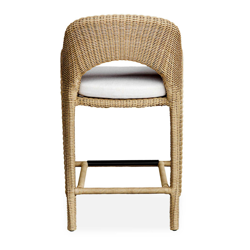 Uttermost Kavali Outdoor Wicker Counter Stool, 23.75"