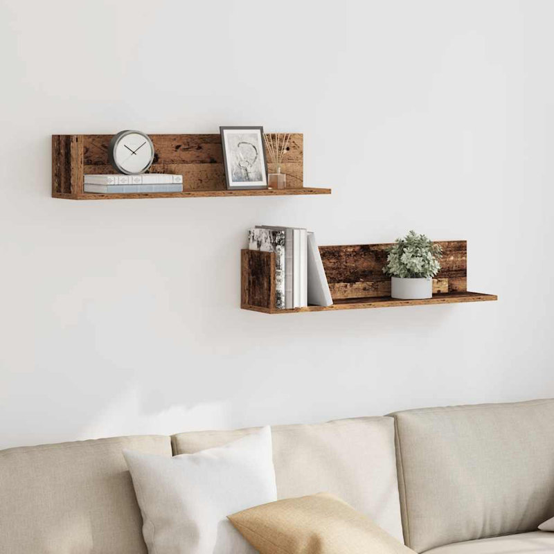 18-20 Wall Mounted Shelf, Reclaimed Wood, 16.5cm H x 75cm W x 16.5cm D