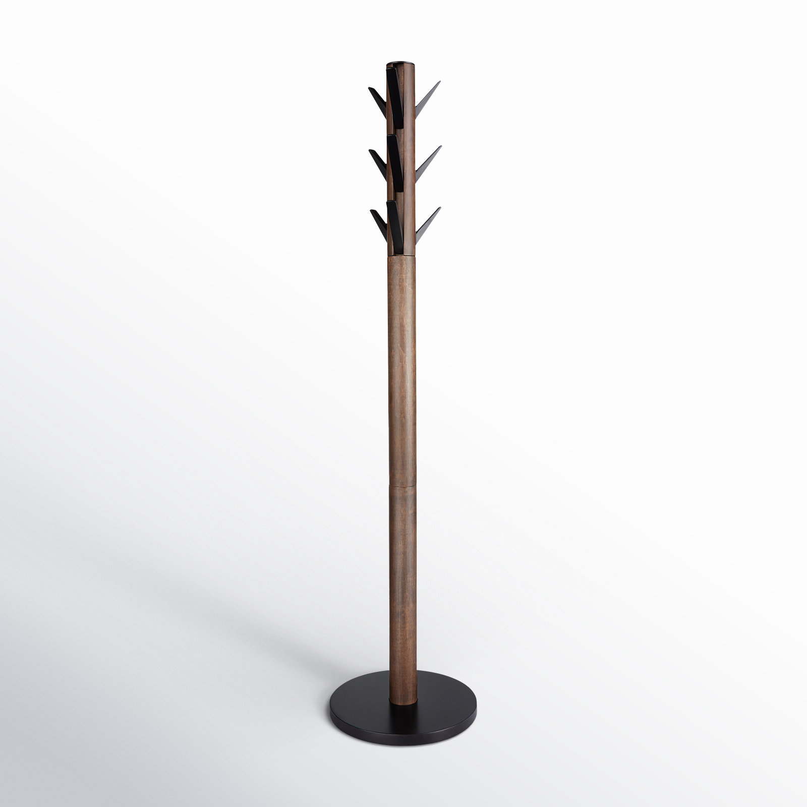 9 - Hook Freestanding Coat Rack, Brown