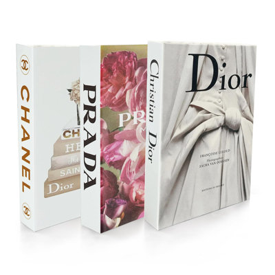 3-Piece Luxury Faux Book Set - Vintage Look Decor Books For Coffee Table, Home Office, Shelf - Perfect Gift Idea