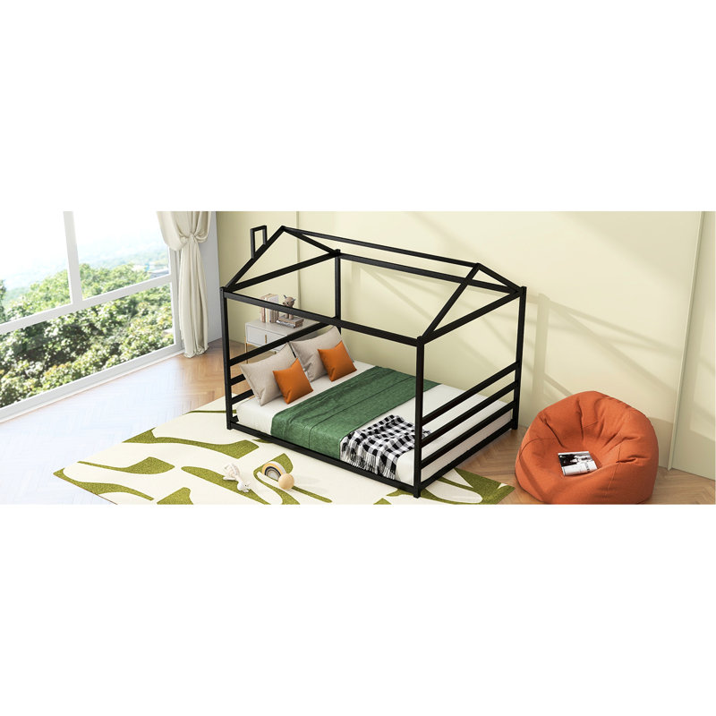 Lit plateforme en métal noir pour grand lit - Noise - Lit plateforme, grand, lattes unies