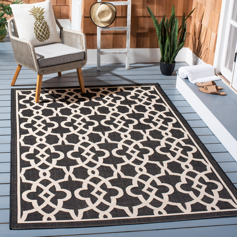 Amela Performance Geometric Indoor/Outdoor Area Rug, Rectangle 4' x 5'7"