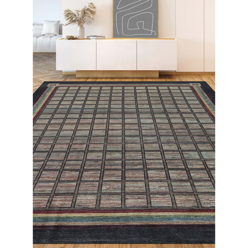 Pakistan Gabeh Hand Woven Wool Geometric Area Rug