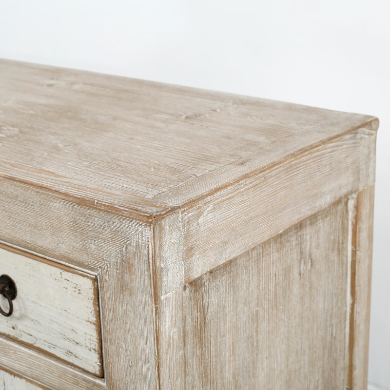 Shandong Ming 90.55'' Solid Wood Sideboard