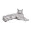 Resin Cat Figurine, Silver Leaf