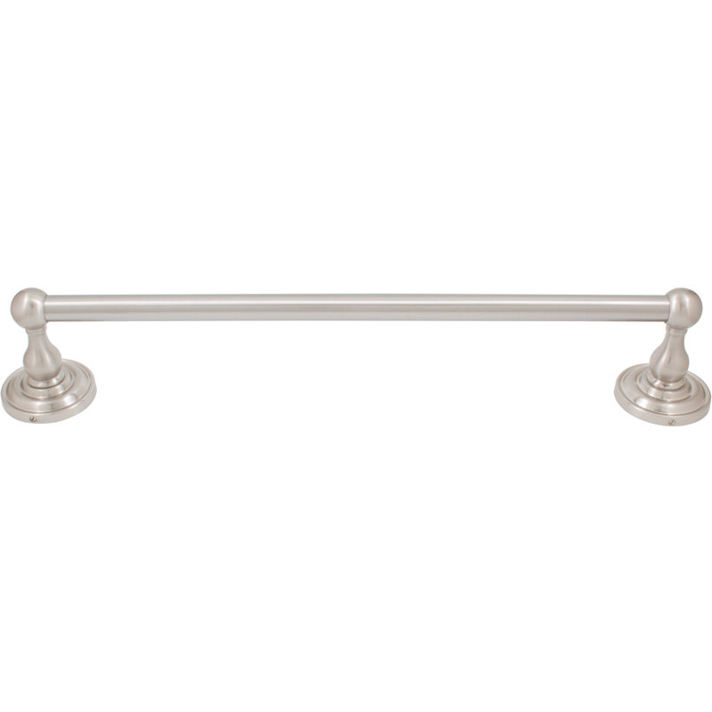 Barre à serviettes murale Charlotte, Nickel satiné, H 3 po x l 19,5 po x P 5 po