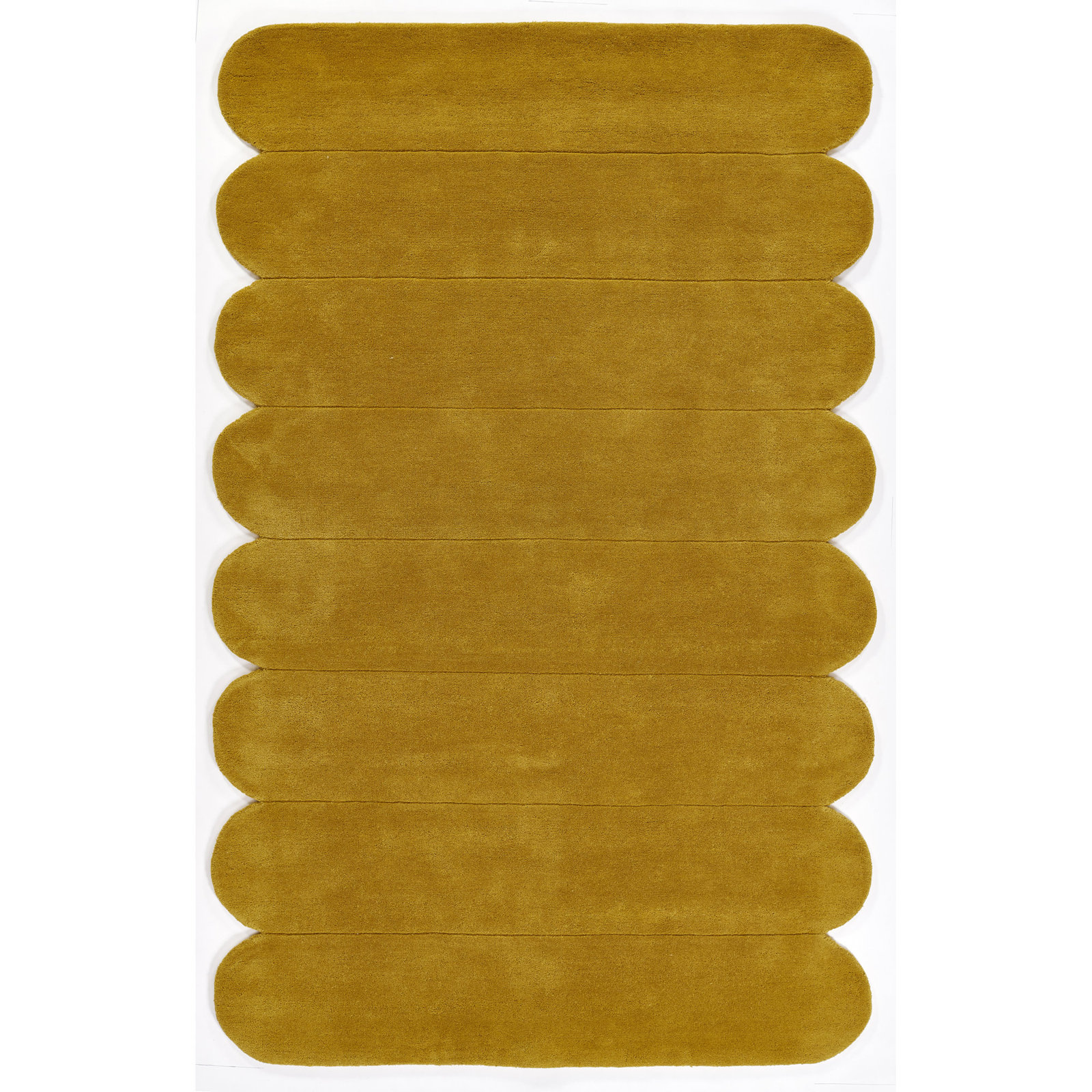 Dabria Orange Hand-Tufted Wool Rug, Rectangle 5' x 8'
