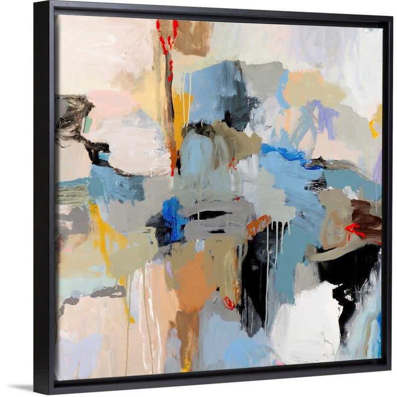 Reproduction d’art sur toile, "Santa Fe" par Jeffrey Tover, Cadre noir, H 22 po x l 22 po x P 1,75 po