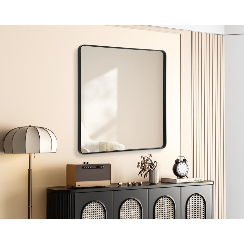 Erath Contour Metal Mirror, 48" x 48", Black