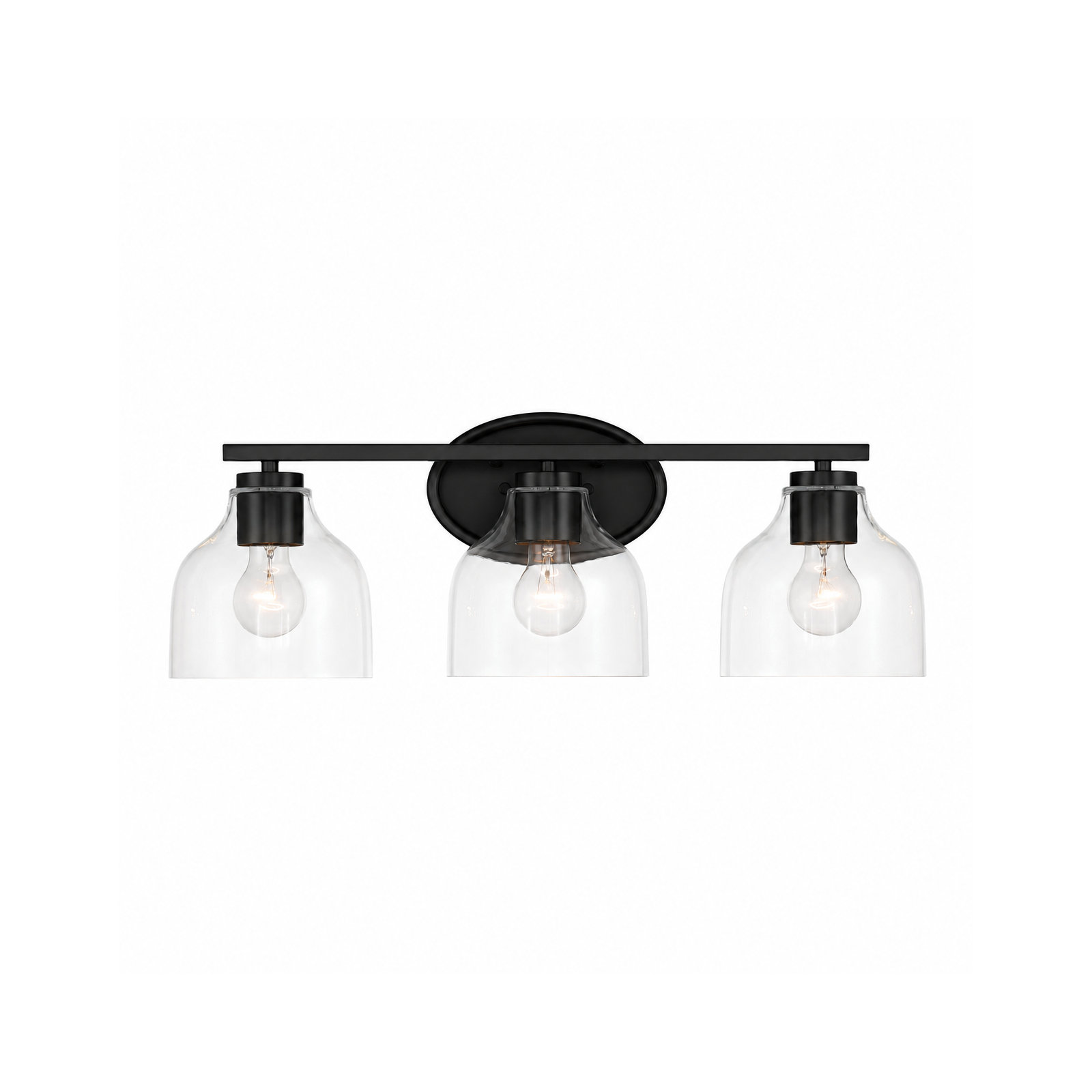 Dimmable Vanity Light, 3, Matte Black