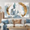 «Gray and Gold Golden Buddha Reflection II - Buddhism», reproduction d'art murale