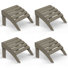 Ensemble de 4 repose-pieds Adirondack Hdpe Classic