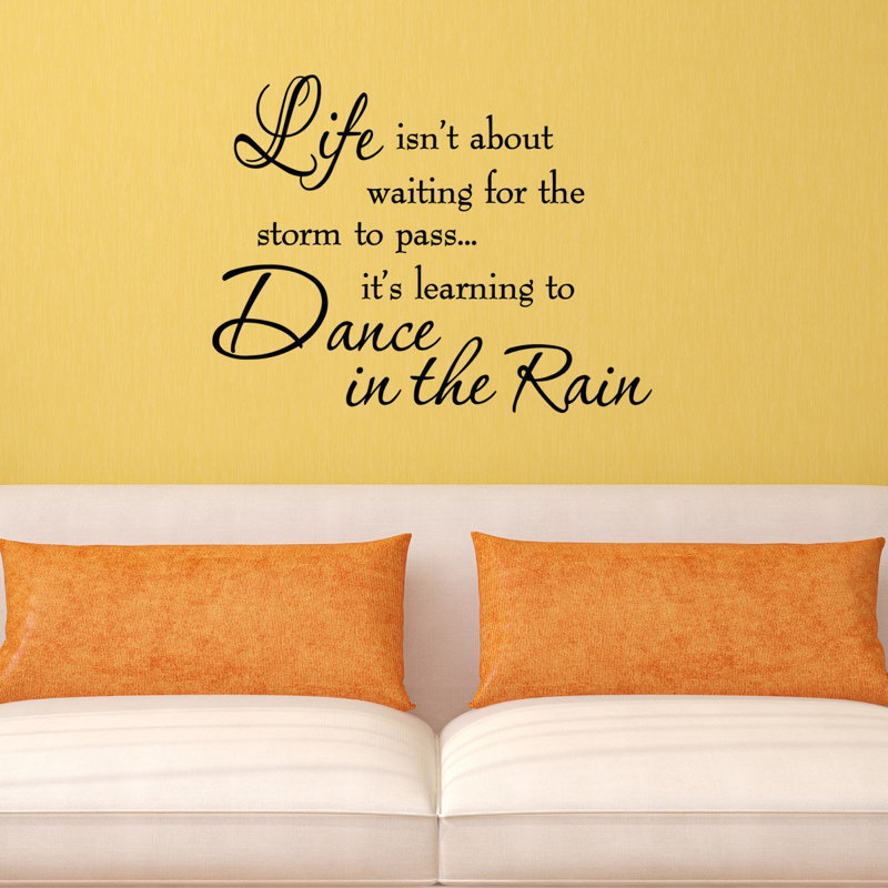 Text & Numbers Non-Wall Damaging Wall Decals, Black