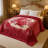 Silky Floral Plush Blanket – Soft, Warm & Elegant Korean-Style Bedding Throw