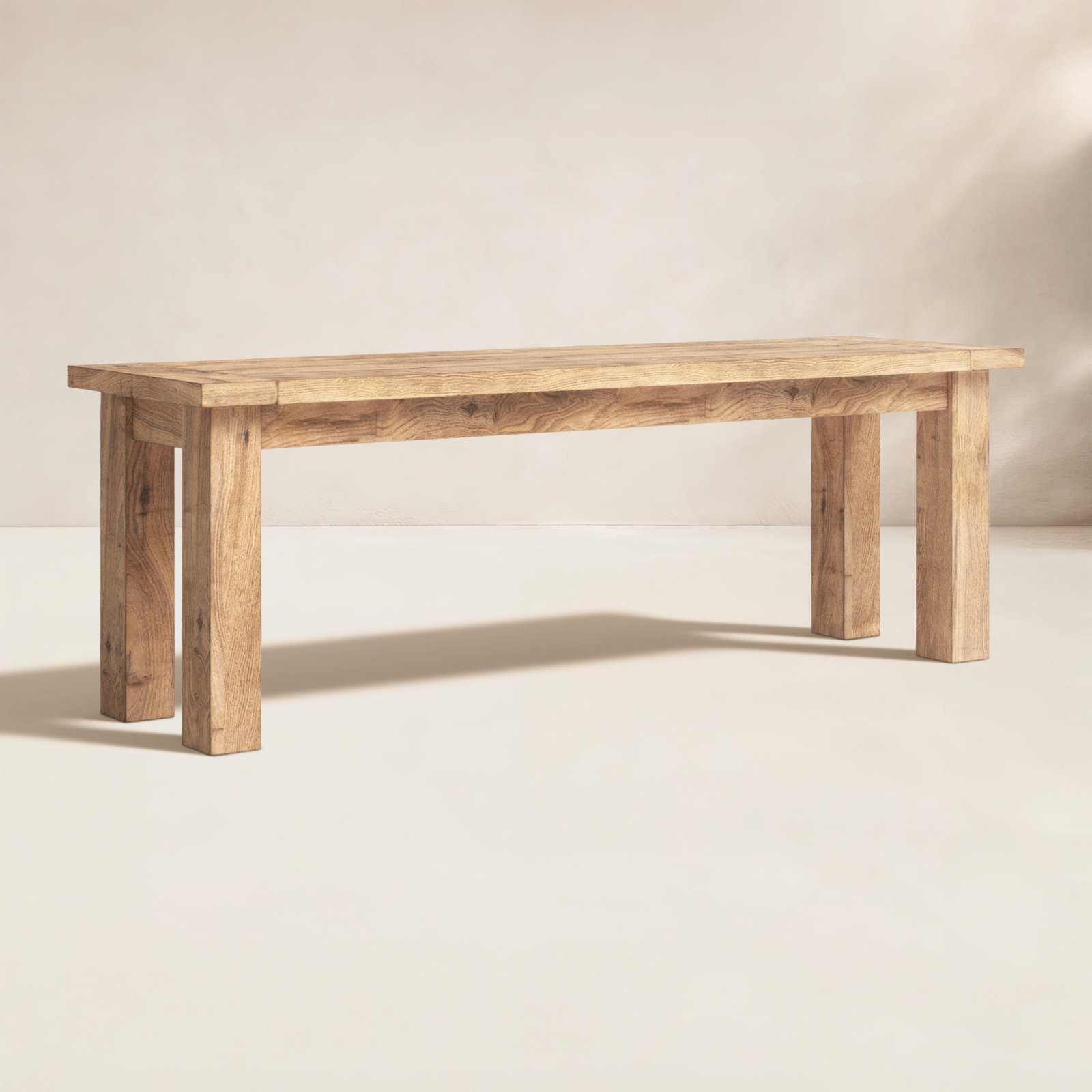Bedwell Teak Picnic Bench, 17.7" H x 51.2" W x 15.7" D