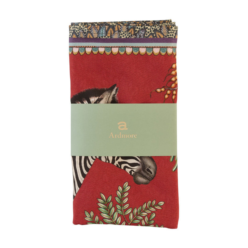 Napkins - Thanda Stripe, Royal Red