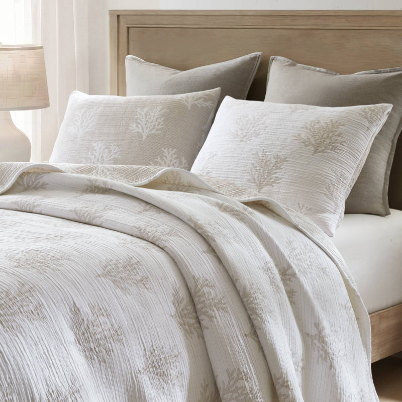 Ensemble de literie réversible 1 pièce, couette en polyester beige pour lit double et queen, style moderne