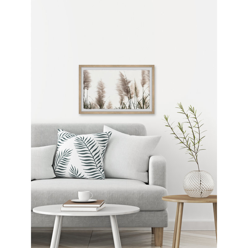 Feathered Grass - Single Picture Frame Painting, 20 cm H x 30 cm W