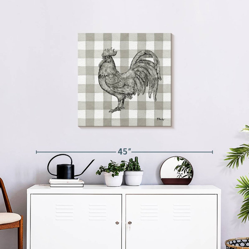 Brampt Lined Rooster II, 24" H x 24" W
