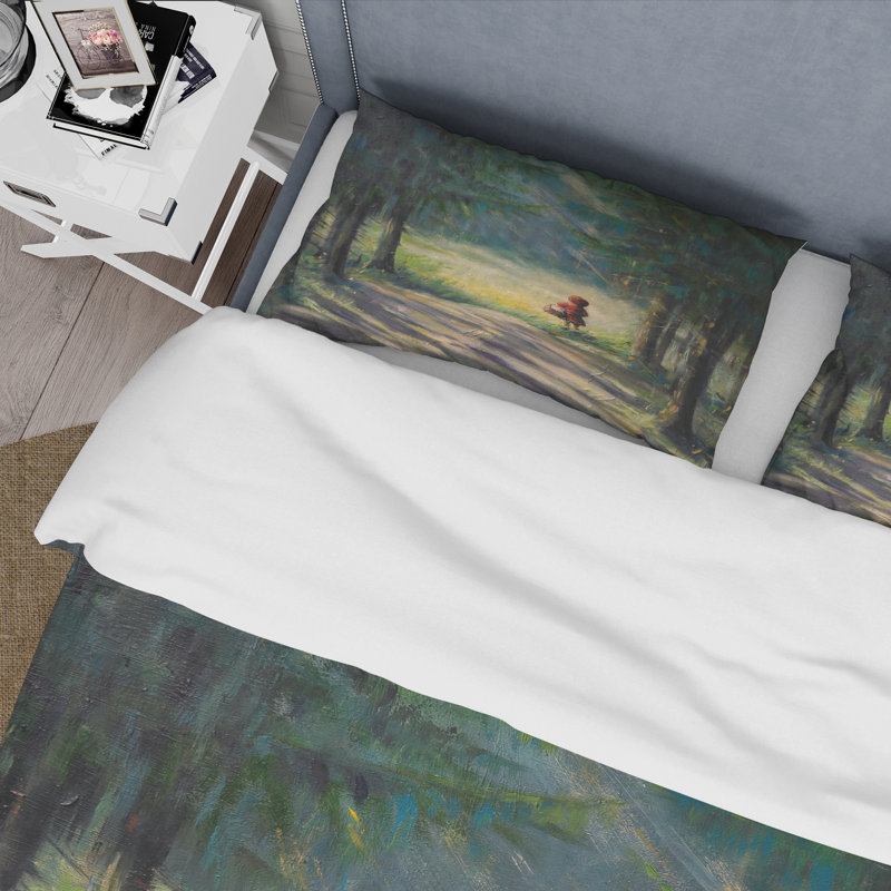 Petit chaperon rouge dans les bois - Ensemble de housse de couette traditionnel - Microfibre de polyester
