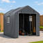 Outdoor Storage Shed 187×100×160cm – Roll-Up Door, 2 Mesh Windows, Steel Frame