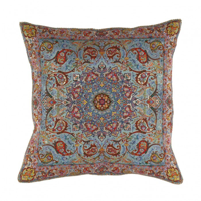 Oriental Square Pillow Cover & Insert, 20" H x 20" W, Red Floral Oriental